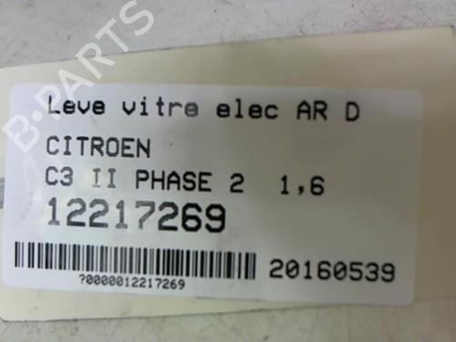 Used Rear right window mechanism Rear right window mechanism CITROËN C3 II (SC_) 1.6 HDi (92 hp) 25643948 25643948