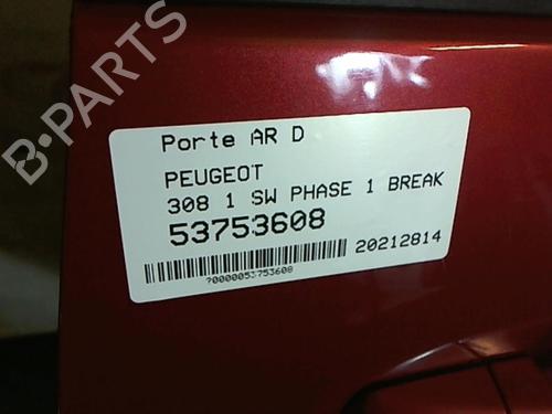 Right rear door PEUGEOT 308 SW I (4E_, 4H_) 1.6 HDi | BP25650629C5 
