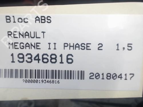 ABS pump RENAULT MEGANE II (BM0/1_, CM0/1_) 1.5 dCi (BM1E, CM1E) | BP25632200M43 