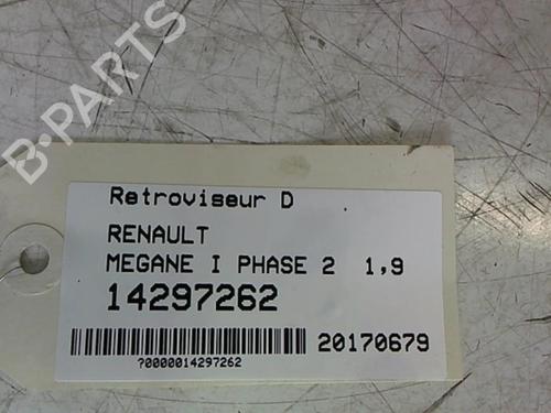 Used Right mirror RENAULT MEGANE I (BA0/1_) 1.9 dTi (BA08, BA0N) (98 hp) 25628850