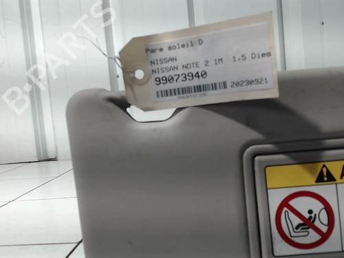 Used Right sun visor Right sun visor NISSAN NOTE (E12) 1.5 dCi (90 hp) 28317362 28317362