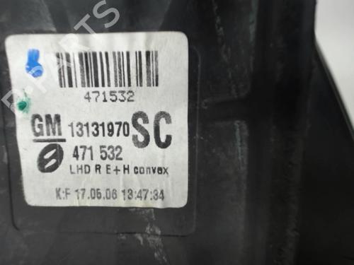 Right mirror OPEL ZAFIRA / ZAFIRA FAMILY B (A05) 1.9 CDTI (M75) | BP25633056C27 