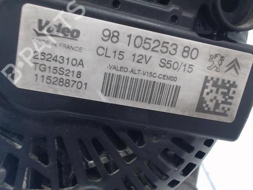 Alternator PEUGEOT 308 II (LB_, LP_, LW_, LH_, L3_) 1.6 HDi 100 | BP25636378M7 