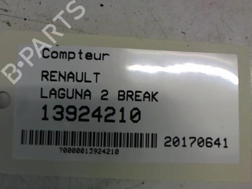 Instrument cluster RENAULT LAGUNA II Grandtour (KG0/1_) 1.9 dCi (KG0G) | BP25643761C47 