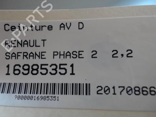 Used Front right seatbelt Front right seatbelt RENAULT SAFRANE II (B54_) 2.2 dT (B54G) (113 hp) 25632296 25632296