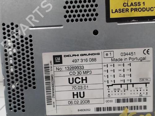 Used Radio Radio OPEL ASTRA H Estate (A04) 1.7 CDTI (L35) (101 hp) 25629647 25629647