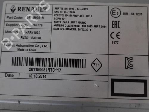 Used Radio Radio RENAULT CLIO IV (BH_) 1.5 dCi 75 (75 hp) 25629687 25629687