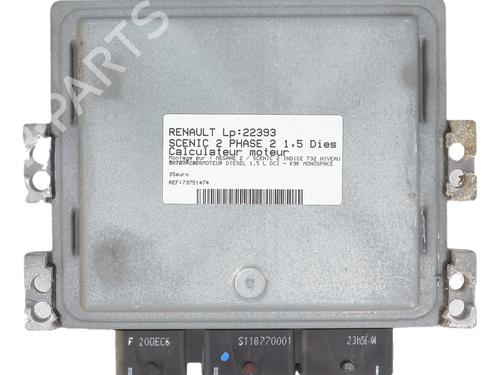 Used Engine control unit (ECU) Engine control unit (ECU) RENAULT SCÉNIC II (JM0/1_) 1.5 dCi (JM1E, JM16) (106 hp) 25657640 25657640