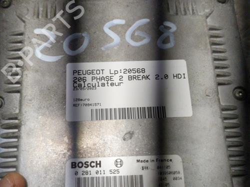 Used Engine control unit (ECU) PEUGEOT 206 SW (2E/K) 2.0 HDi (90 hp) 25657736