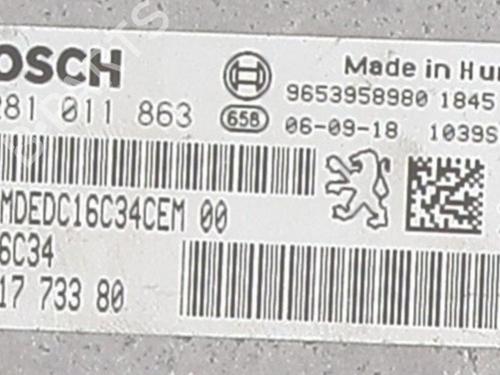 Engine control unit (ECU) PEUGEOT 307 (3A/C) 1.6 HDi | BP25659488M57 - Image 2