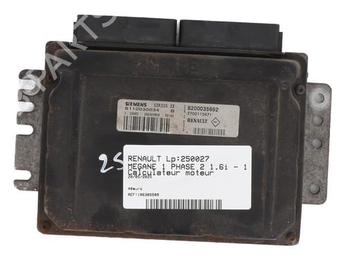 Computer motormanagement RENAULT MEGANE I (BA0/1_) 1.6 16V (BA04, BA0B, BA11, BA1J, BA16, BA19, BA1K, BA1V,... (107 hp) 26022533