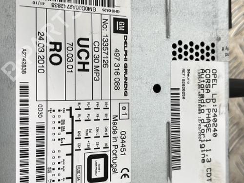 Radio OPEL CORSA D (S07) 1.3 CDTI (L08, L68) | BP25658438E6  - Image 5