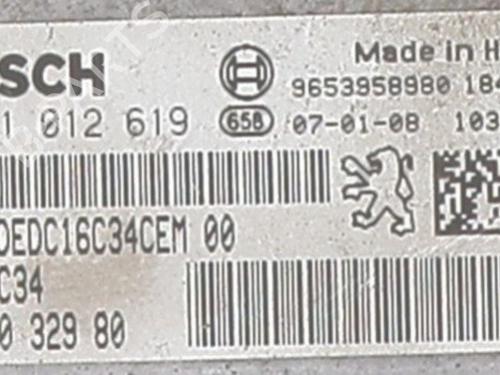 Engine control unit (ECU) PEUGEOT PARTNER MPV (5_, G_) 1.6 HDi 90 | BP26217847M57 - Image 7