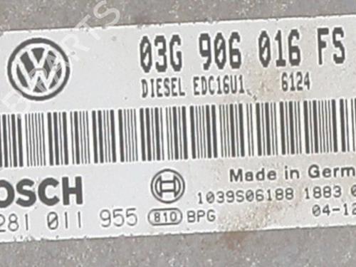 Engine control unit (ECU) VW GOLF V (1K1) 1.9 TDI | BP38924393M57 - Image 5