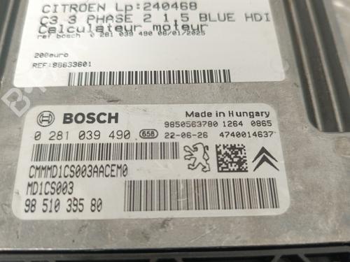 Engine control unit (ECU) CITROËN C3 / C3 ORIGIN III (SX) 1.5 BlueHDi 100 (SXYHYP, SXYHTU) | BP25659761M57 
