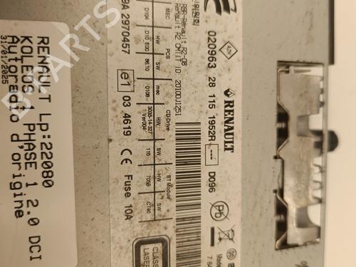 Radio RENAULT KOLEOS I (HY_) 2.0 dCi (HY0K) | BP25657995E6 