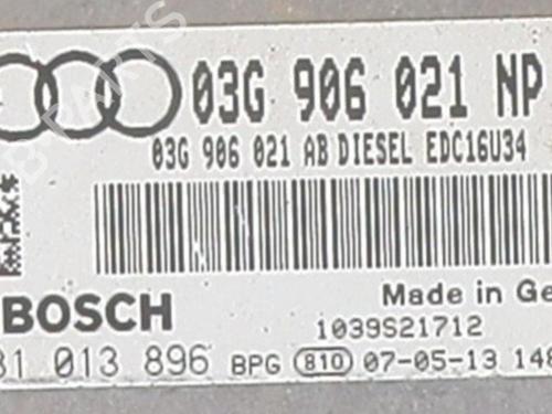 Engine control unit (ECU) AUDI A3 Sportback (8PA) 1.9 TDI | BP25656183M57 - Image 2