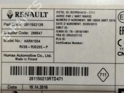 Used Radio Radio RENAULT KANGOO / GRAND KANGOO II (KW0/1_) 1.5 dCi 110 (KW06, KW12) (110 hp) 40223813 40223813