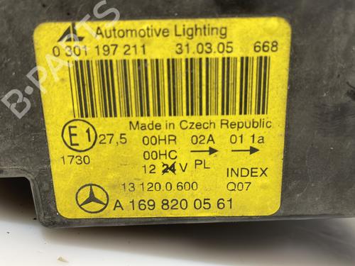 Used Left headlight Left headlight MERCEDES-BENZ A-CLASS (W169) A 180 CDI (169.007, 169.307) (109 hp) 25664091 25664091