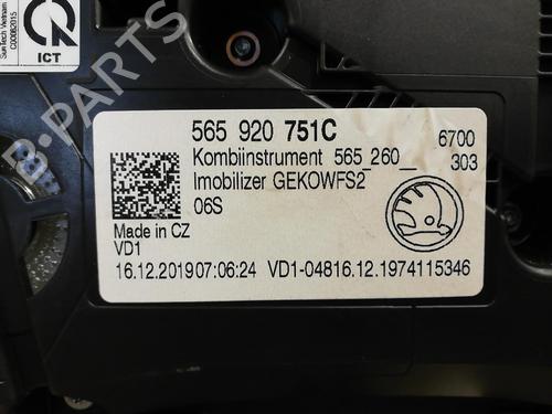 Instrument cluster SKODA KAROQ (NU7, ND7) 1.6 TDI | BP25665728C47 
