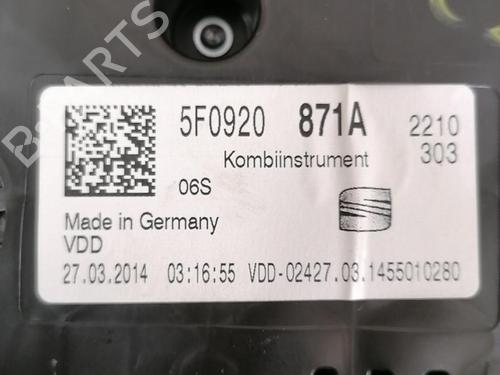 Used Instrument cluster Instrument cluster SEAT LEON (5F1) 1.6 TDI (105 hp) 25663493 25663493
