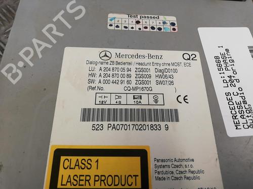 radio-mercedes-benz-c-class-w204-2007-2008-2009-2010-2011-2012-2013-2014-2015-25665104 main image