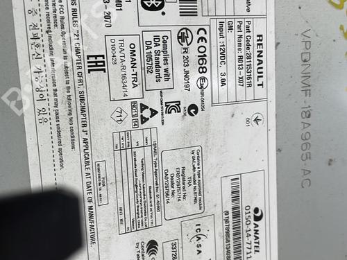 Radio RENAULT TWINGO III (BCM_, BCA_) 1.0 SCe 70 (BCMB) | BP25670763E6 