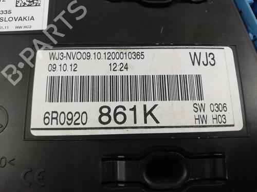 Used Instrument cluster VW POLO V (6R1, 6C1) 1.6 TDI (90 hp) 25670053