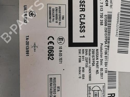 Radio NISSAN X-TRAIL III (T32_, T32R, T32RR) 1.6 dCi (T32) | BP25668211E6 