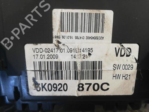 Instrument cluster VW GOLF VI (5K1) 2.0 TDI | BP25670550C47 