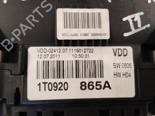instrument-cluster-vw-touran-1t3-2010-2011-2012-2013-2014-2015-2016-38291103 main image