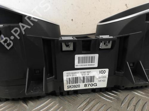 Instrument cluster VW GOLF VI (5K1) 1.6 TDI | BP25670548C47