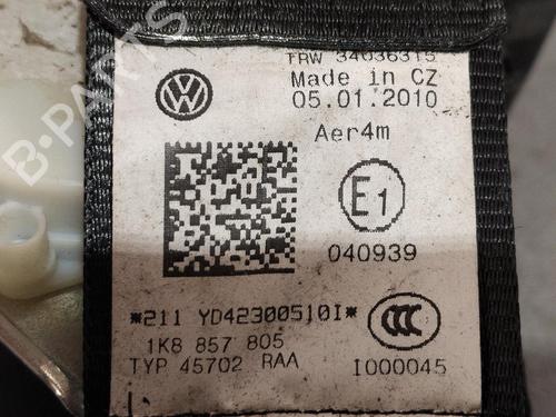 Sikkerhedssele bag venstre Sikkerhedssele bag venstre VW SCIROCCO III (137, 138) 2.0 TDI (170 hp) 39721474 39721474
