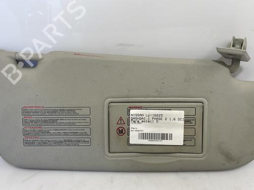 Used Right sun visor NISSAN QASHQAI I (J10, NJ10) 1.6 dCi (130 hp) 25866753