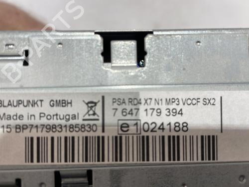 Used Radio Radio CITROËN BERLINGO MULTISPACE (B9) 1.6 HDi 110 (109 hp) 25866736 25866736