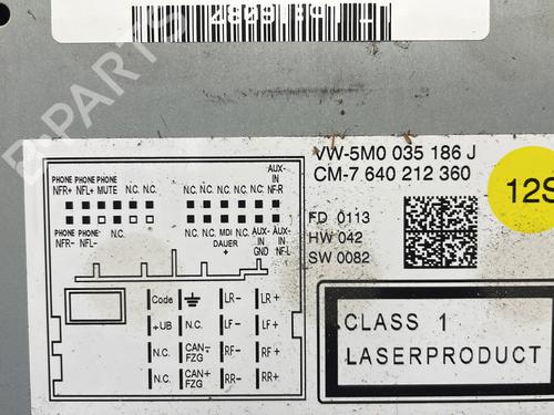 Radio VW POLO V (6R1, 6C1) 1.2 | BP28601745E6
