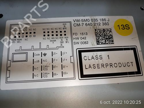 Radio VW POLO V (6R1, 6C1) 1.2 | BP10660499E6 