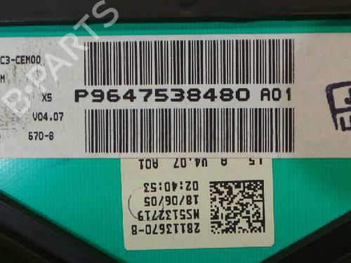 Instrument cluster PEUGEOT 307 (3A/C) 1.6 HDi | BP911482C47 