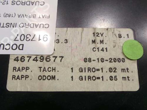 Instrument cluster FIAT BRAVA (182_)  | BP2797877C47