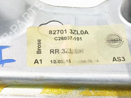 Rudehejsemekanisme venstre bagtil NISSAN PULSAR Hatchback (C13) 1.2 DIG-T | BP32111584C24 