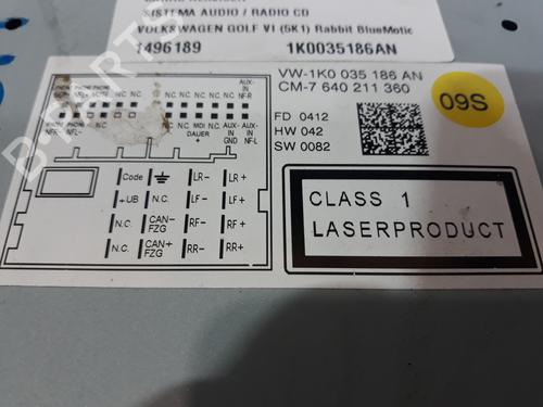 Radio VW GOLF VI (5K1) 1.6 TDI | BP13217523E6