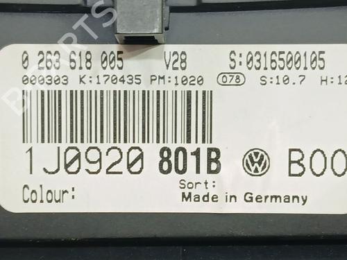 Instrument cluster VW GOLF IV (1J1) 2.0 | BP28585809C47