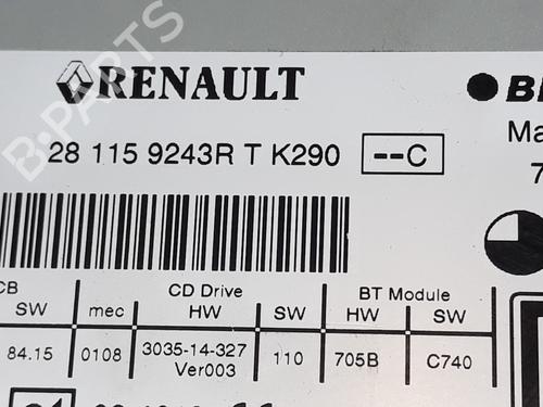 Radio RENAULT MEGANE III Coupe (DZ0/1_) 1.4 TCe (DZ0F, DZ1V) | BP18240573E6 