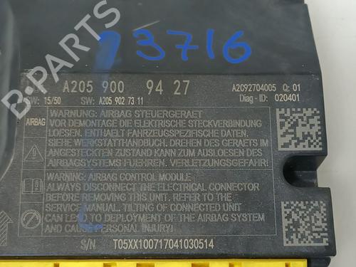 ECU airbags MERCEDES-BENZ C-CLASS (W205) C 220 BlueTEC / d (205.002, 205.004) | BP30296023M53 