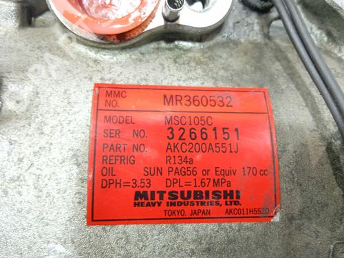 AC compressor MITSUBISHI PAJERO SPORT I (K7_, K9_) 2.5 TD (K94W, K74T) | BP20933729M34 