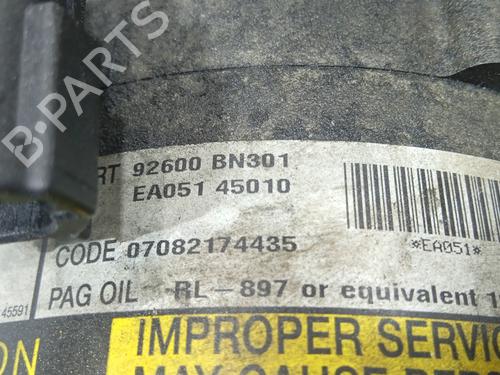 AC compressor NISSAN PRIMERA Hatchback (P12)  | BP21759686M34 