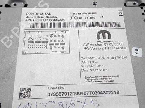 Radio FIAT 500 (312_) 0.9 (312AXP1A) | BP27498749E6 