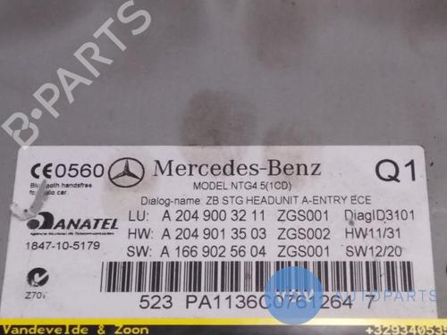 Radio MERCEDES-BENZ C-CLASS (W204) C 180 CDI (204.000) | BP25942928E6 