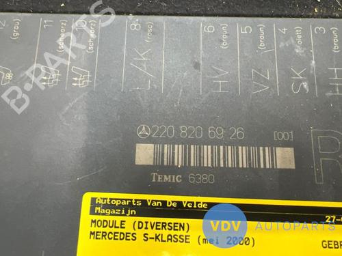 Control unit MERCEDES-BENZ S-CLASS (W220) S 500 (220.075, 220.175, 220.875) | BP25972904M11 