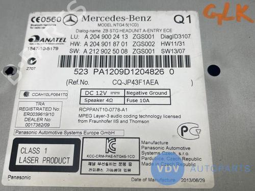 Radio MERCEDES-BENZ GLK-CLASS (X204) 200 CDI (204.901) | BP25967029E6 